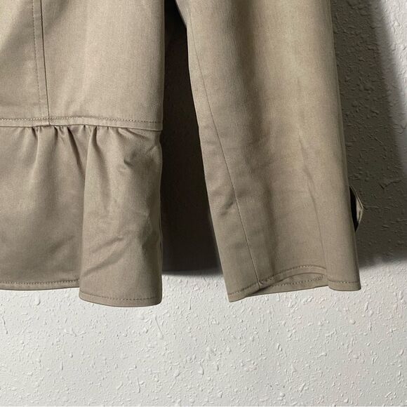 Tahari Arthur S. Levine Beige Peplum Career Blazer Coat Women's Size 6 - Picture 13 of 16